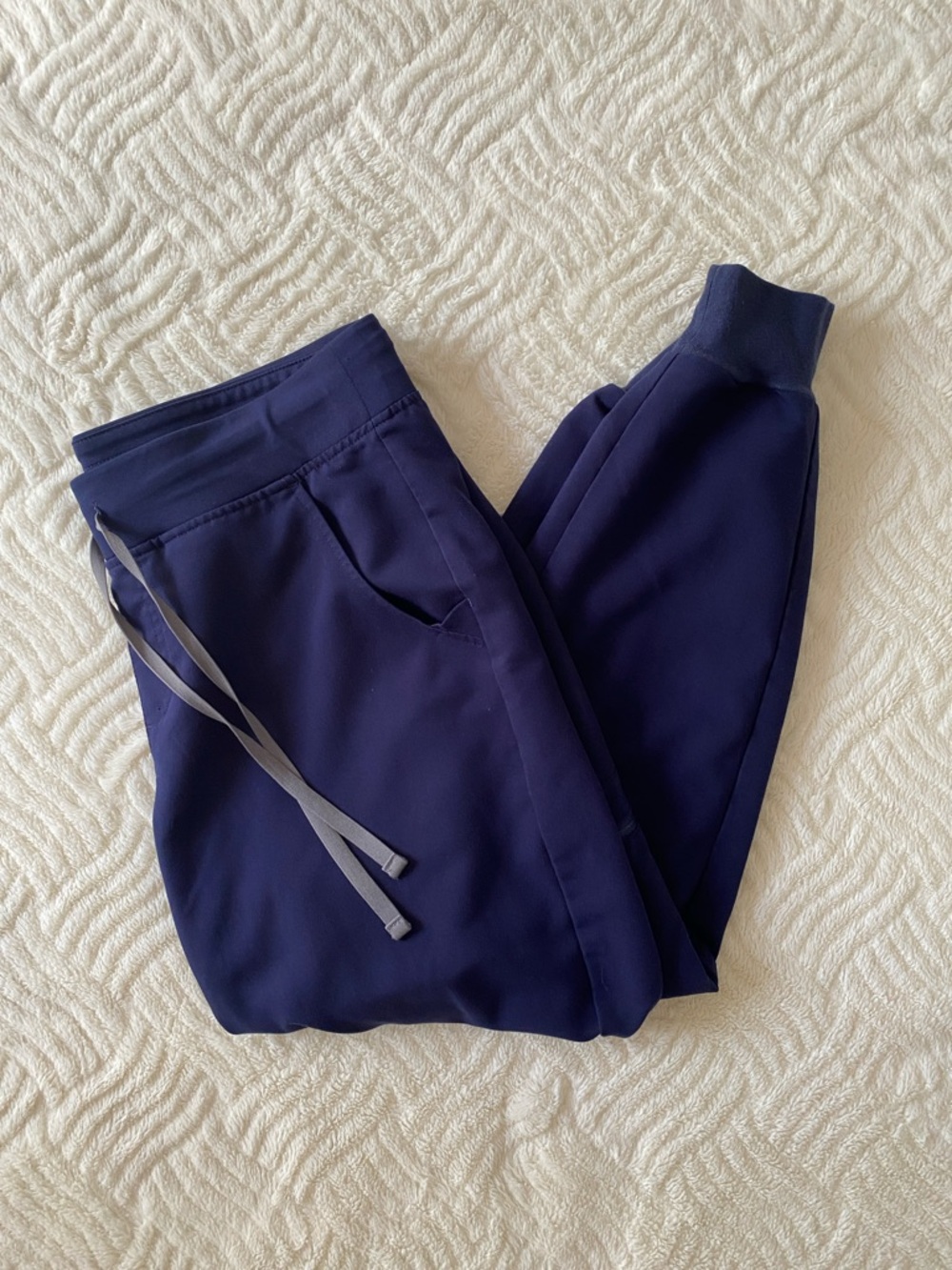 Figs Navy Blue Drawstring Jogger Pants